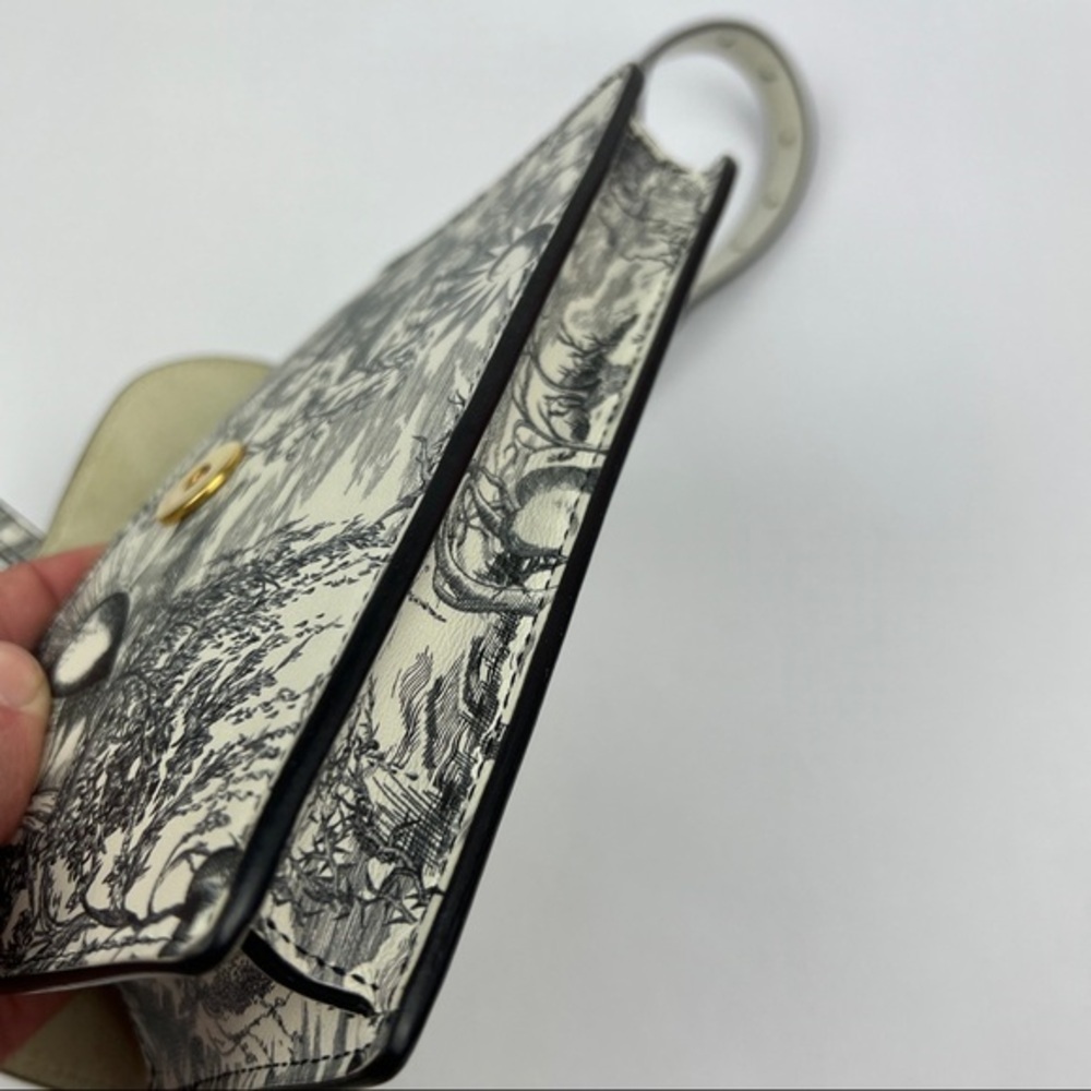 Christian Dior Jardín Print Leather Saddle D Belt Bag - Picture 7 of 13